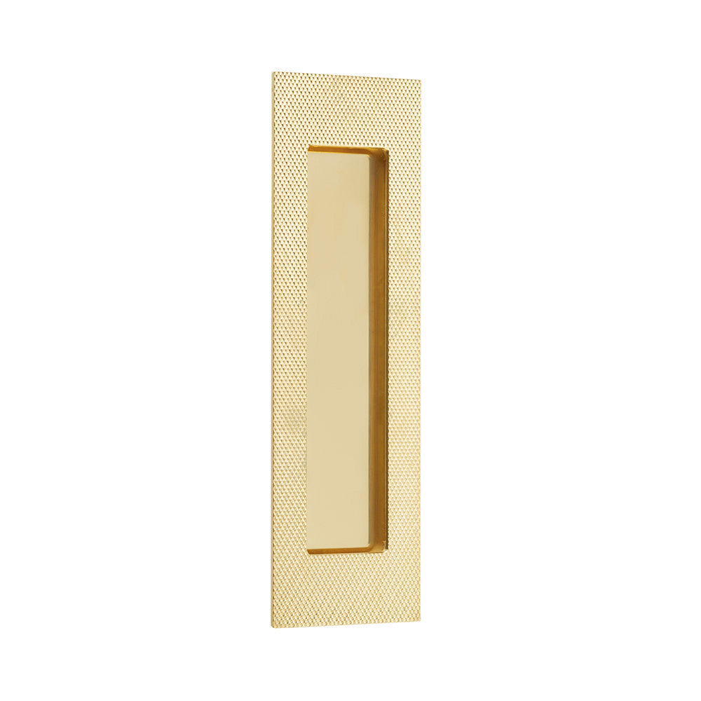 Emtek Modern Rectangular Knurled Brass Flush Pull Door Accessories