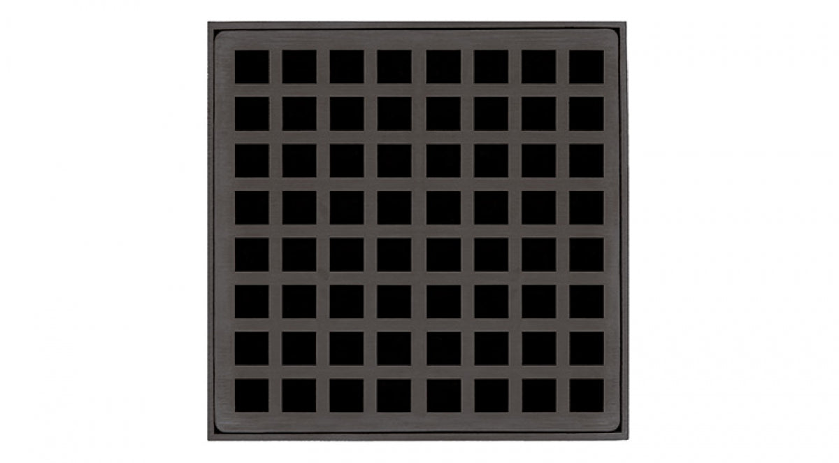 Infinity Drain - 5" x 5" Square Center Drain - QD 5 High Flow Squares Series Drain (Complete Kit)