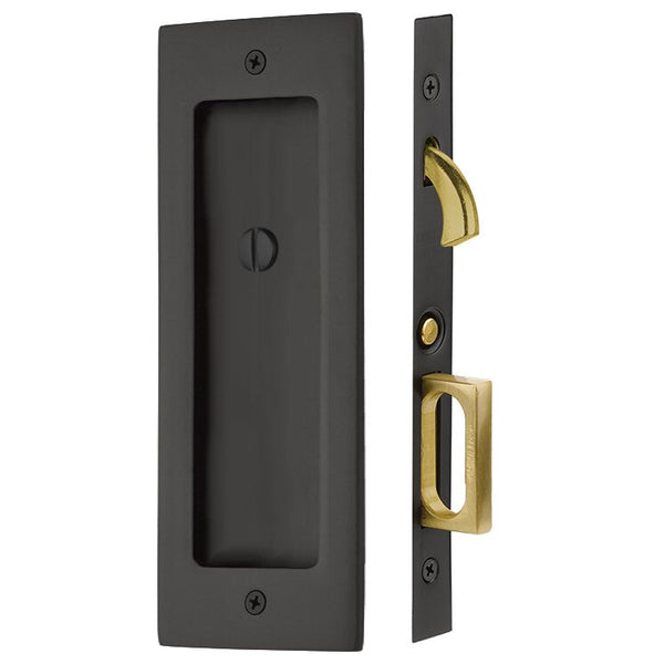 Emtek The Modern Rectangular Collection 2114 Serrure à mortaise de porte de 19,5 cm de hauteur Noir plat