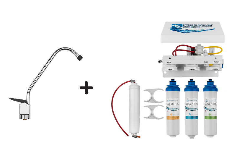 EWS - Reverse Osmosis Systems - Essential RO4 4-Stage Filtration System (w/ Dispenser)