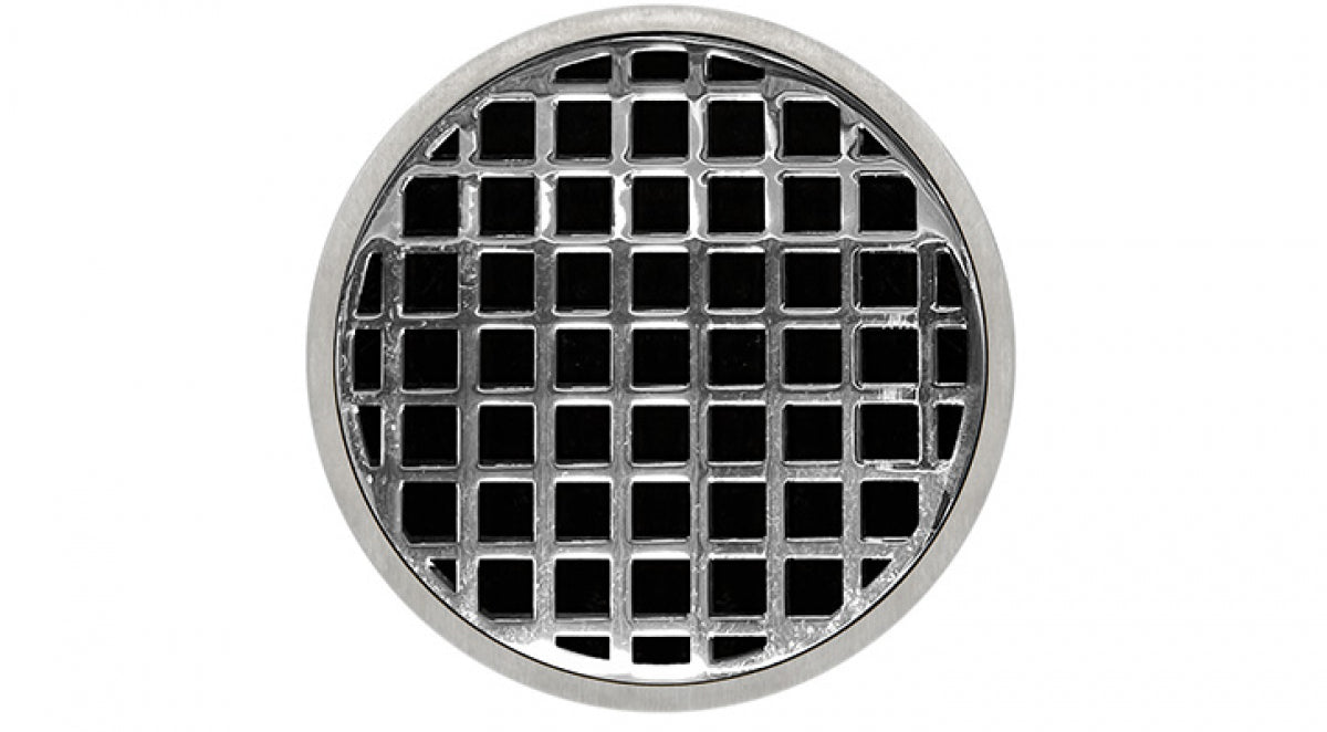 Infinity Drain - 5" Round Center Drain - RQD 5 Squares Series Drain (Complete Kit)