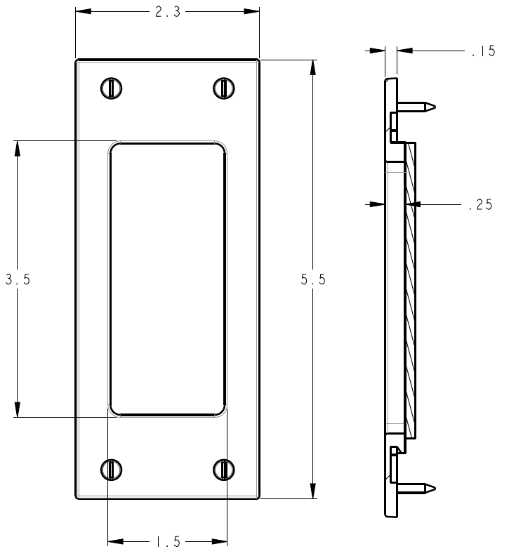 Baldwin - Pocket Door Locks - Santa Monica (Small) - Passage Pocket Door Set