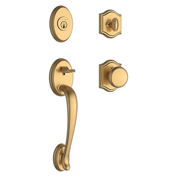 Baldwin - Reserve Collection - Tubular Entry Handlesets - Columbus (COL) Sectional Handleset w/ Round Knob & Rose