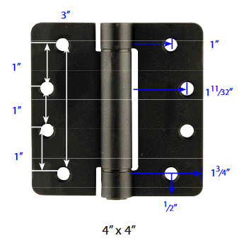 Emtek - Spring Hinges - UL Listed Spring Hinges (Pairs)