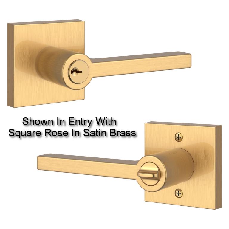 Baldwin - Reserve Collection - Knobs & Levers - Square (SQU) Lever Set w/ Rose