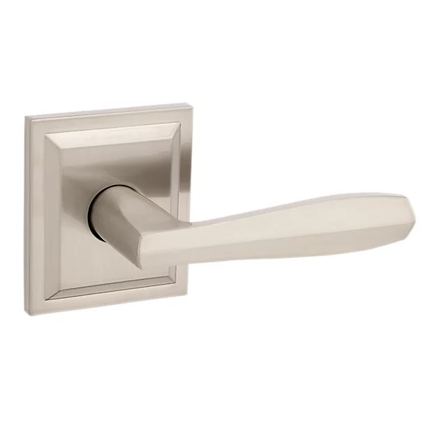 Baldwin - Prestige Collection - Knobs & Levers - Torrey (TOL) Lever w/ Square Rose In Satin Nickel