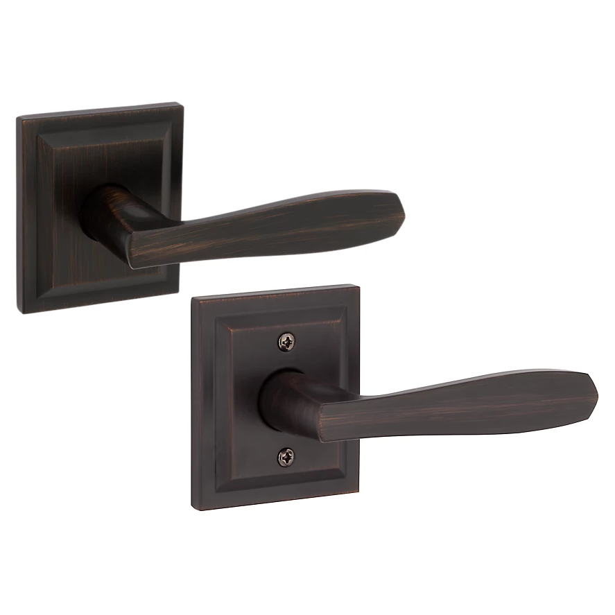 Baldwin - Prestige Collection - Knobs & Levers - Torrey (TOL) Lever w/ Square Rose In Venetian Bronze