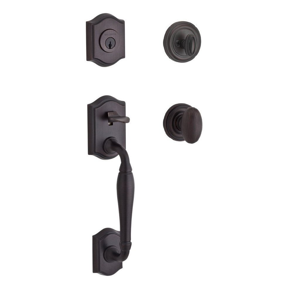 Baldwin - Reserve Collection - Tubular Entry Handlesets - Westcliff Sectional Handleset w/ Ellipse Knob & Rose