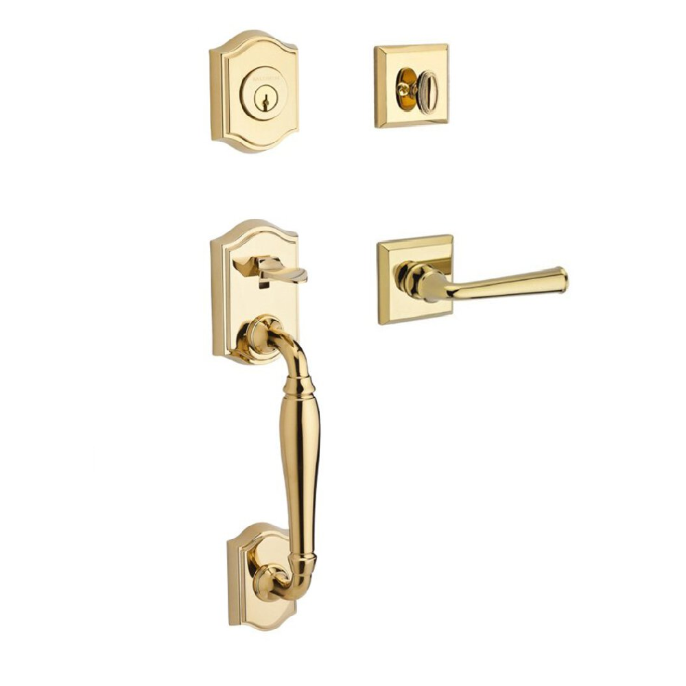 Baldwin - Reserve Collection - Tubular Entry Handlesets - Westcliff Sectional Handleset w/ Federal Lever & Rose