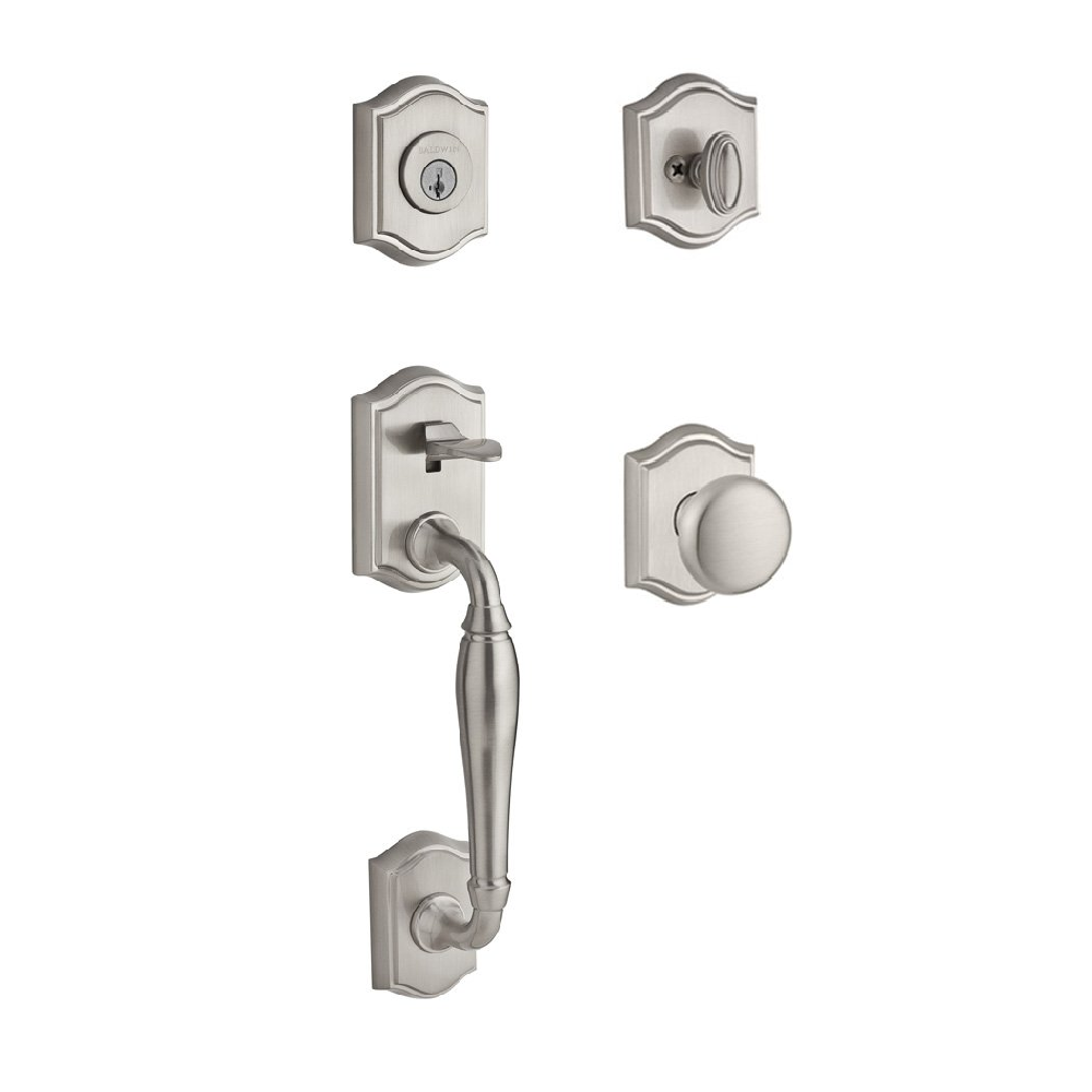 Baldwin - Reserve Collection - Tubular Entry Handlesets - Westcliff Sectional Handleset w/ Round Knob & Rose