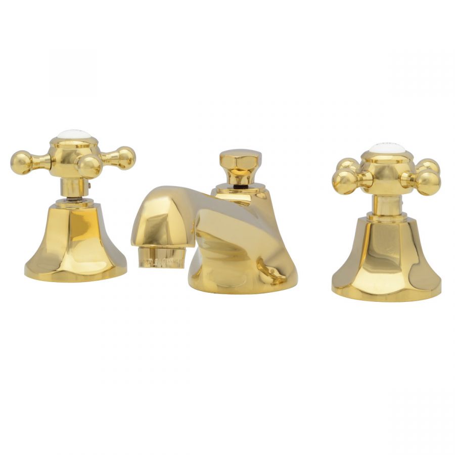 Maidstone Nouveau Widespread Bathroom Sink Faucet - Metal Cross Handles