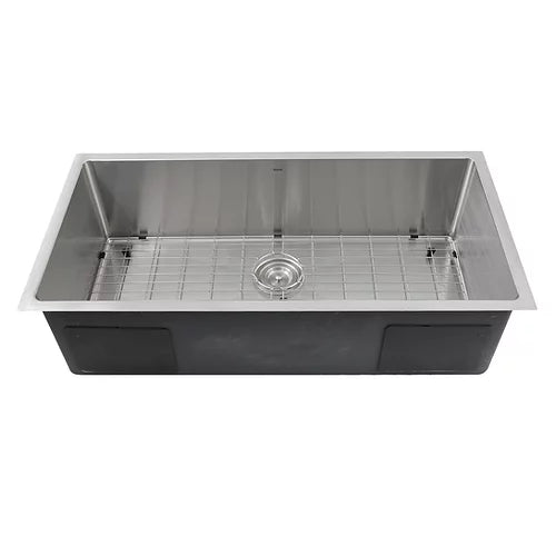 Nantucket Sinks SR3618-16 Pro Series 36" Single Bowl Undermount Stainless Steel Kitchen Sink in 16 Gauge