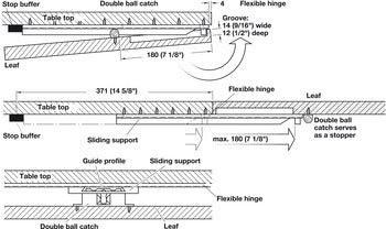 Hafele Drop Leaf Table Fitting Set