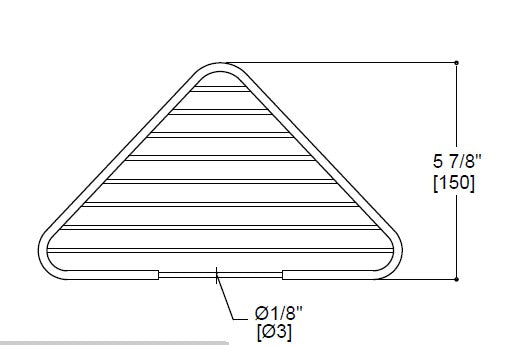 Kartners  Corner Mount Wire Basket 6”