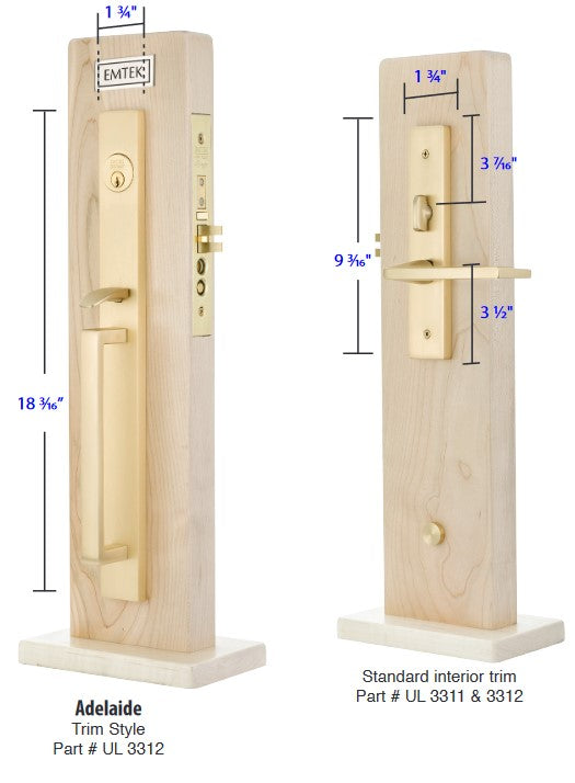 Emtek Brass Adelaide Mortise Entryset