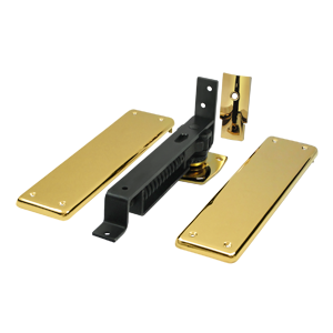 Deltana DASH95, Spring Hinge, Double Action, w/ Solid Brass Cover Plates