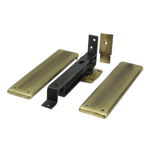 Deltana DASH95, Spring Hinge, Double Action, w/ Solid Brass Cover Plates