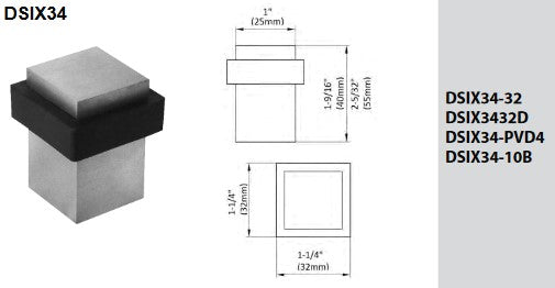 Inox DSIX34 Door Stop