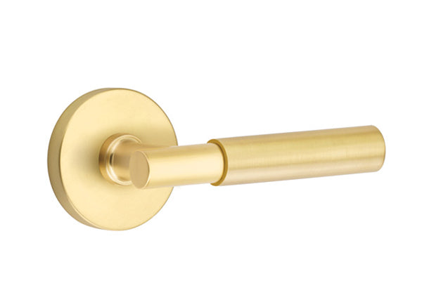 Emtek Myles Lever w/Disk Rose from the SELECT Brass Collection with the CF Mechanism