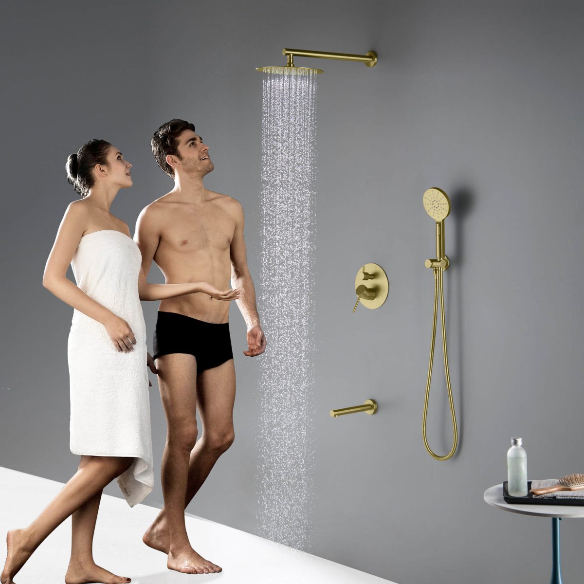 Kibi Circular Pressure Balanced 2-Function Shower System with Rough-In Valve