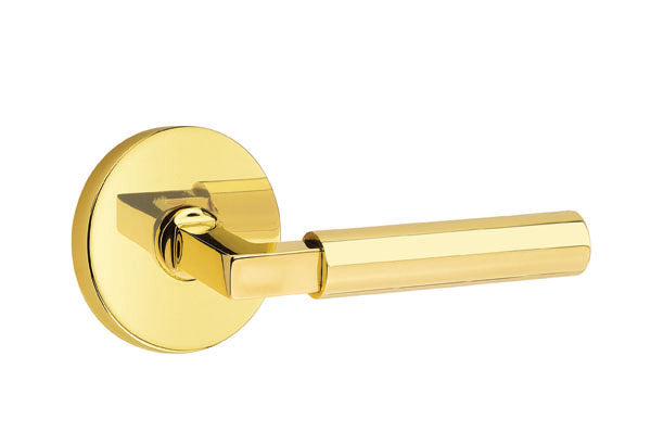 Emtek Hercules Lever w/Disk Rosette from the Modern Brass Collection with the CF Mechanism