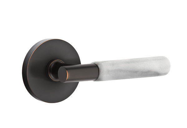 Emtek Marble Lever w/T-Bar from the SELECT Brass Collection with the CF Mechanism