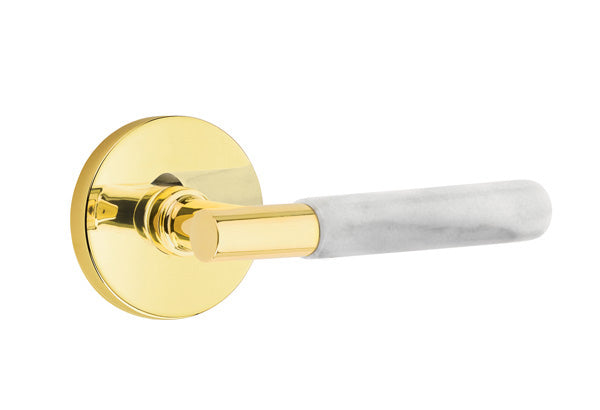 Emtek Marble Lever w/T-Bar from the SELECT Brass Collection with the CF Mechanism