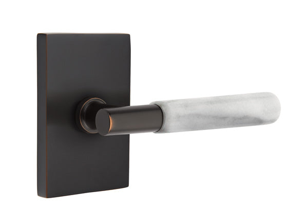 Emtek Marble Lever w/T-Bar from the SELECT Brass Collection with the CF Mechanism