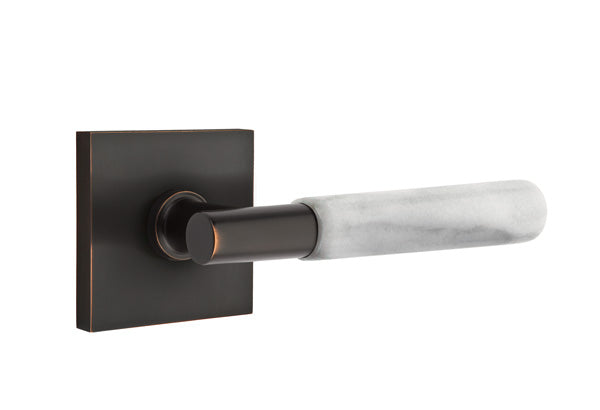 Emtek Marble Lever w/T-Bar from the SELECT Brass Collection with the CF Mechanism