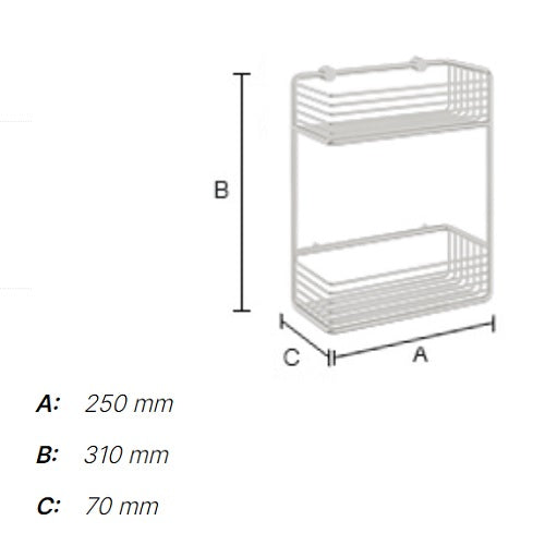 Smedbo - SIDELINE Shower Basket, Double, DK1111