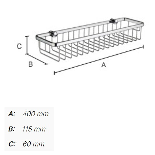 Smedbo - SIDELINE Design Shower Basket, DK2005