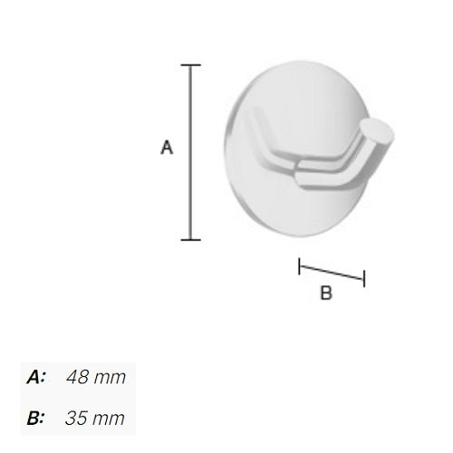 Smedbo - SIDELINE Adhesive Hook, DK2113 (for DK2130 etc.)