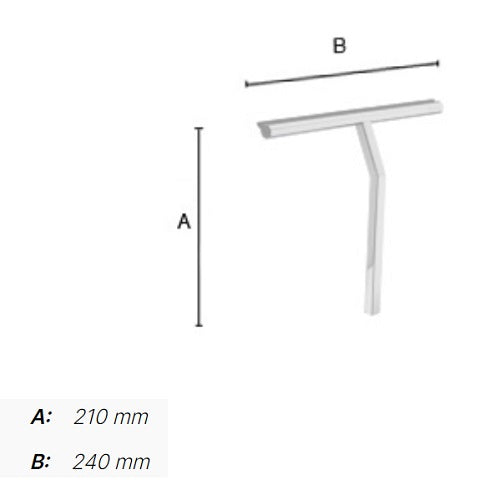 Smedbo - SIDELINE Shower Squeegee with self-adhesive Hook, DK2150