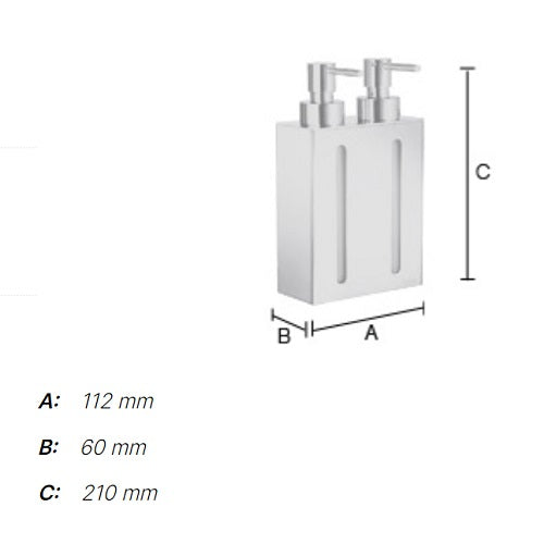 Smedbo - OUTLINE Soap Dispenser with 2 Containers, FK258