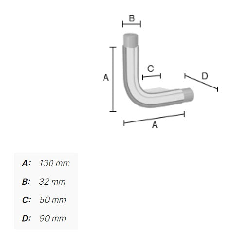 Smedbo - LIVING Connection L-shape for Grab bar, Left, FK833