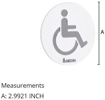 Smedbo - XTRA Toilet Sign Handicapped – Invalid