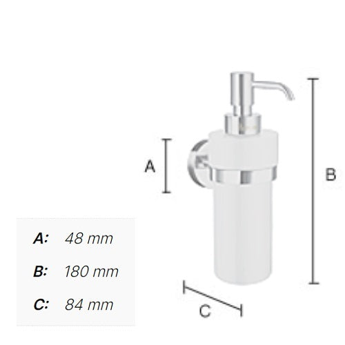 Smedbo - HOME Holder with Porcelain Soap Dispenser