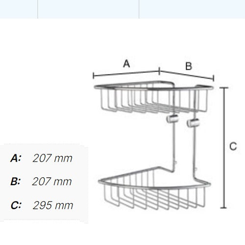 Smedbo - HOME Corner Soap Basket, Double