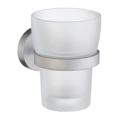 Smedbo - HOME Holder with Tumbler | Frosted Glass