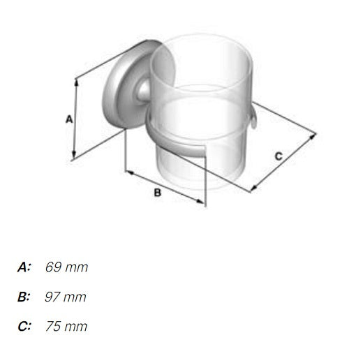 Smedbo - VILLA Holder with Tumbler, K243, V243