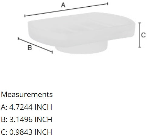 Smedbo - XTRA Spare Frosted Glass Soap Dish