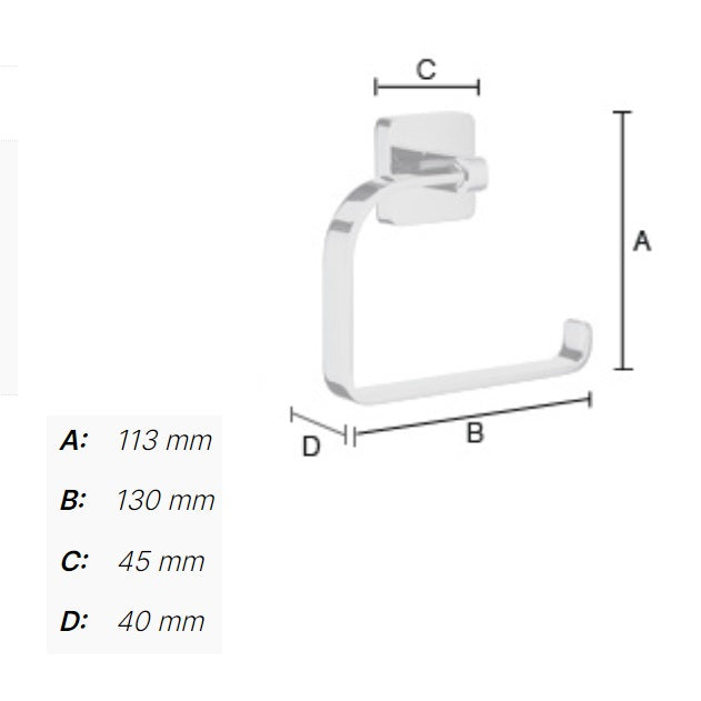 Smedbo - ICE Toilet Roll Holder, Polished Chrome OK341