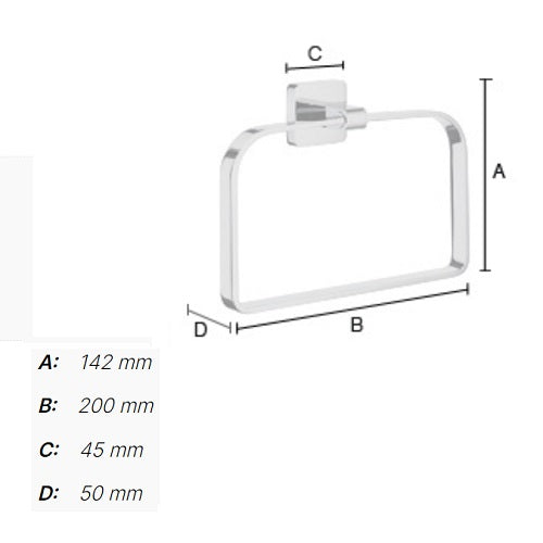 Smedbo - ICE Towel Ring, Polished Chrome OK344