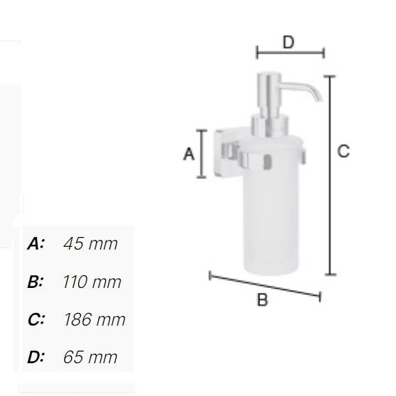 Smedbo - ICE Holder with Soap Dispenser, Polished Chrome OK369P