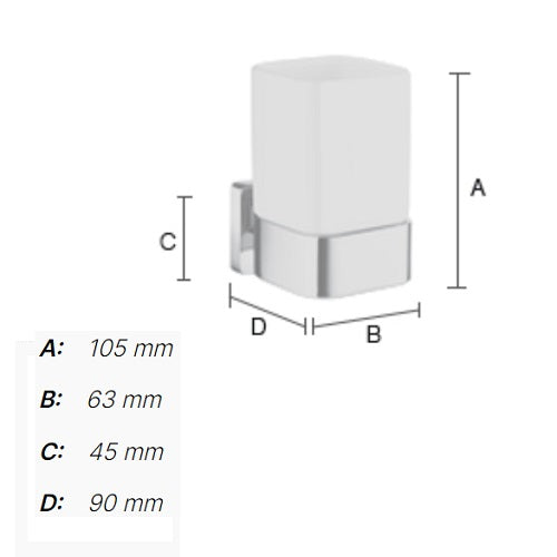 Smedbo - ICE Holder with Tumbler, Polished Chrome OK443P