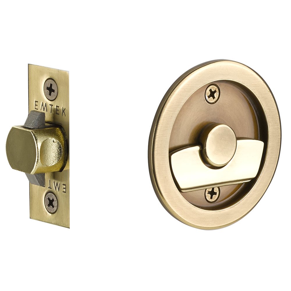 Emtek Tubular Round Privacy Pocket Door Lock